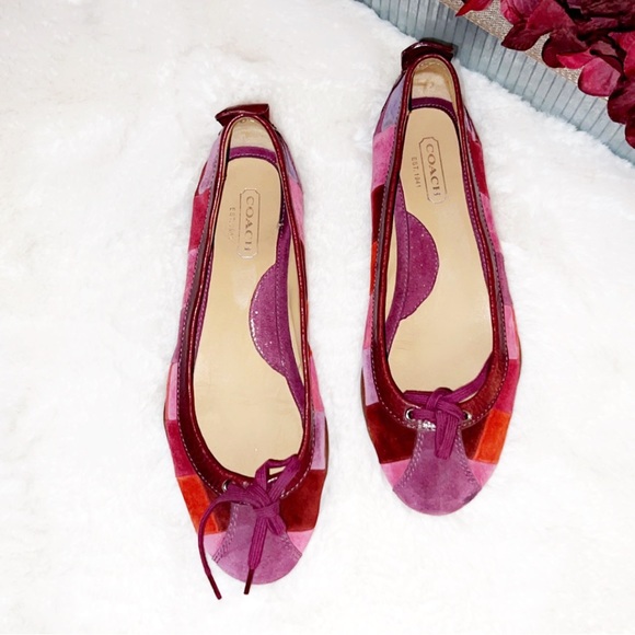 COACH Jenilee Patchwork Suede Flat - Picture 3 of 10